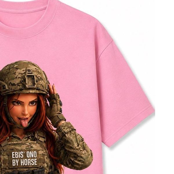 Футболка з принтом Ebis Ono By Horse Women XL-2XL рожева for04875sts-XL-2XL фото