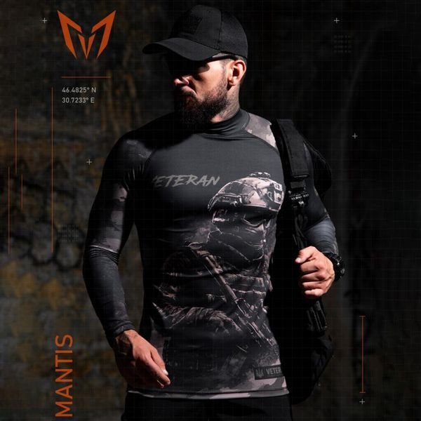 Тактичний Лонгслів Mantis з принтом Veteran S-M чорний buy97177sts-S-M фото
