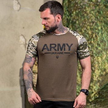 Футболка з принтом ARMY піксель розмір S buy92823sts-S фото