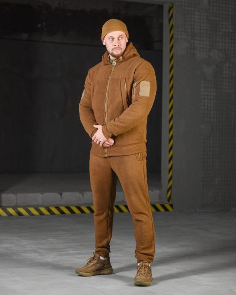 Зимний Флисовый Костюм Кофта на овчине + Штаны койот размер S buy90435sts-S фото