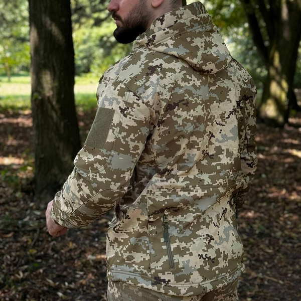 Чоловіча куртка Softshell на флісі 3XL піксель for01647-3XL фото
