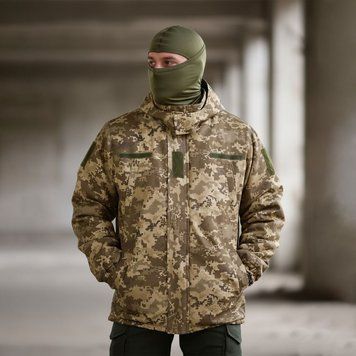 Чоловічий Бушлат на силіконі та флісовою підкладкою 3XL піксель  buy11880sts-3XL фото