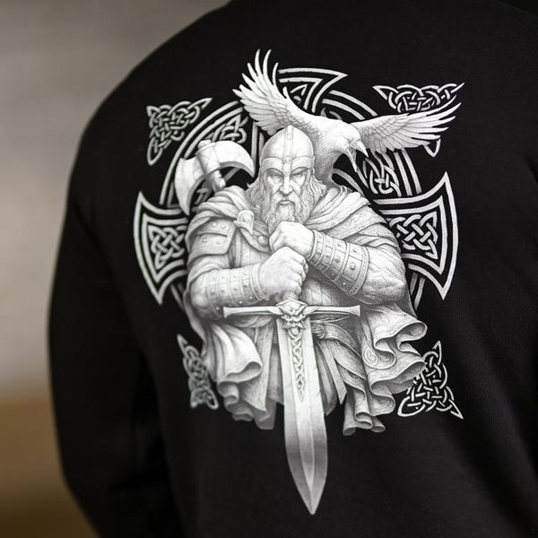 Худи Genesis на Флисе с принтом ODIN 3XL черное buy94049sts-3XL фото