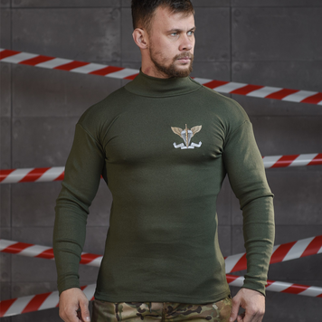 Чоловічий Гольф з принтом Завжди перші олива розмір 3XL buy90210sts-3XL фото