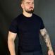 Чоловіча Футболка синя стрейч розмір 5XL for00981-5XL фото 4