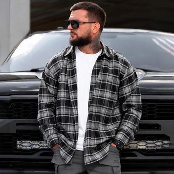 Сорочка Mantis Workman Shirt-Blackstone Plaid 3XL сіра buy95762sts-3XL фото
