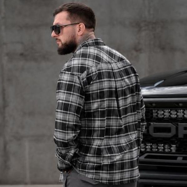 Рубашка Mantis Workman Shirt-Blackstone Plaid 3XL серая buy95762sts-3XL фото
