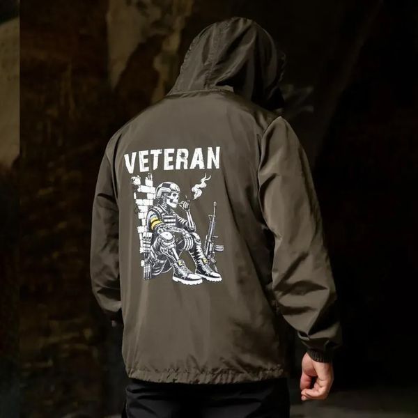 Вітровка Мілітарі Born of War з принтом Veteran S олива buy97065sts-S фото