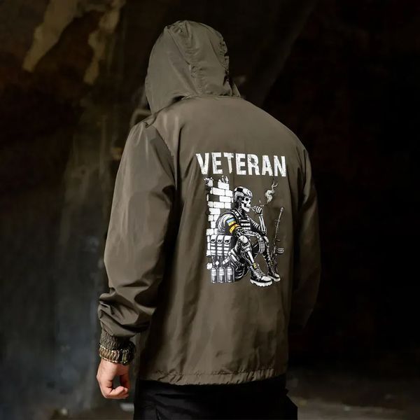 Вітровка Мілітарі Born of War з принтом Veteran S олива buy97065sts-S фото