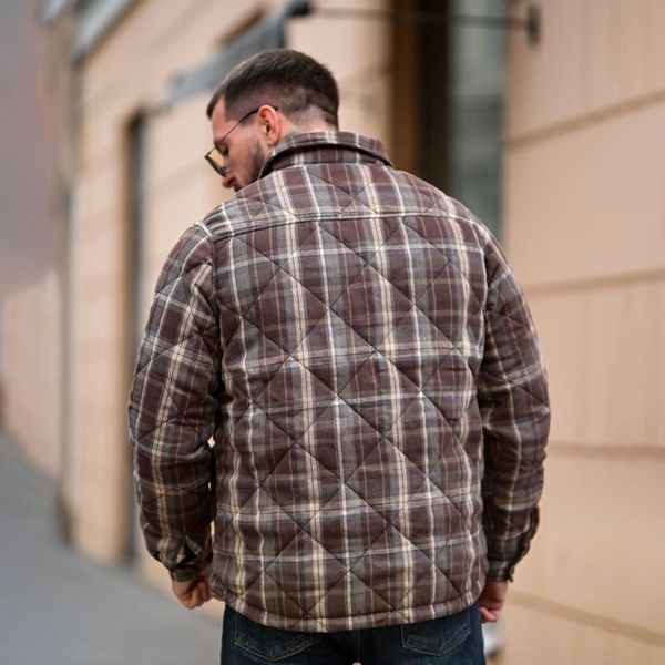 Демисезонная Куртка Woodcutte Sabix в клетку M коричневая buy93643sts-M фото