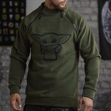 Убакс Флісовий з принтом Бейбі Йода олива розмір 2XL 56759-2XL фото