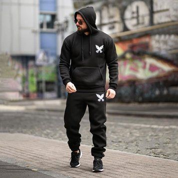 Спортивный костюм с принтом MINA Худи + Брюки 3XL черный buy94205sts-3XL фото