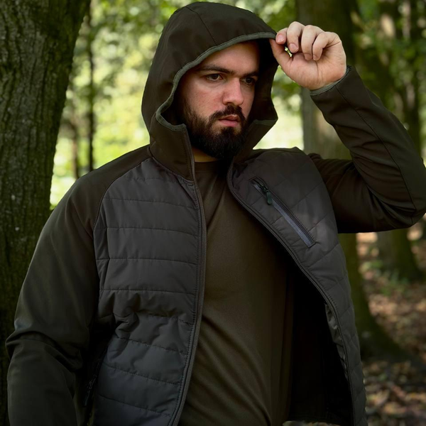 Куртка RISEN-STIFF Софтшел с капюшоном 3XL олива for01643-3XL фото