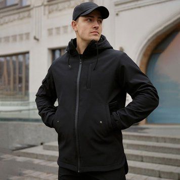 Куртка Intruder SoftShell з капюшоном 3XL чорна 1590399975-3XL фото