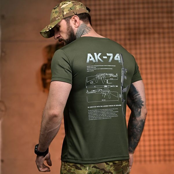 Футболка Selion Coolmax з принтом AK-74 M олива buy96248sts-M фото