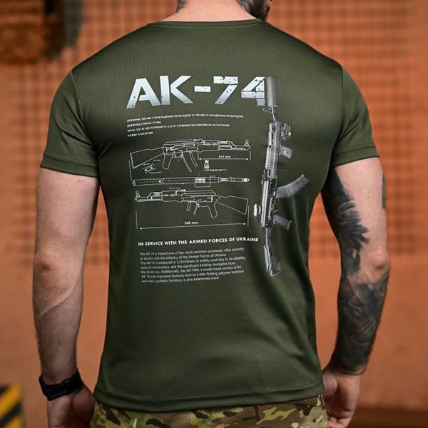 Футболка Selion Coolmax з принтом AK-74 M олива buy96248sts-M фото