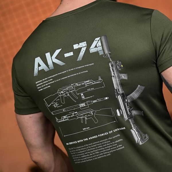 Футболка Selion Coolmax з принтом AK-74 M олива buy96248sts-M фото