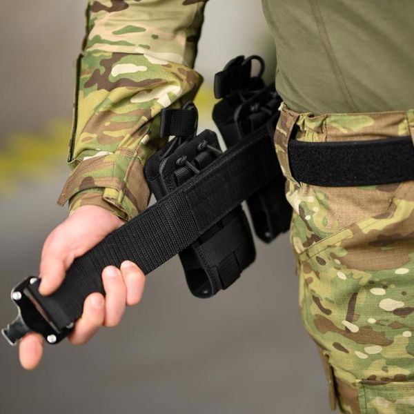 Тактичний Пояс 7.62 Tactical Поліція з системою MOLLE та підсумками чорний buy95280sts фото