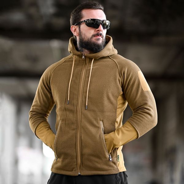 Флісова Кофта 7.62 Tactical з капюшоном та еластичними вставками 3XL койот buy94659sts-3XL фото