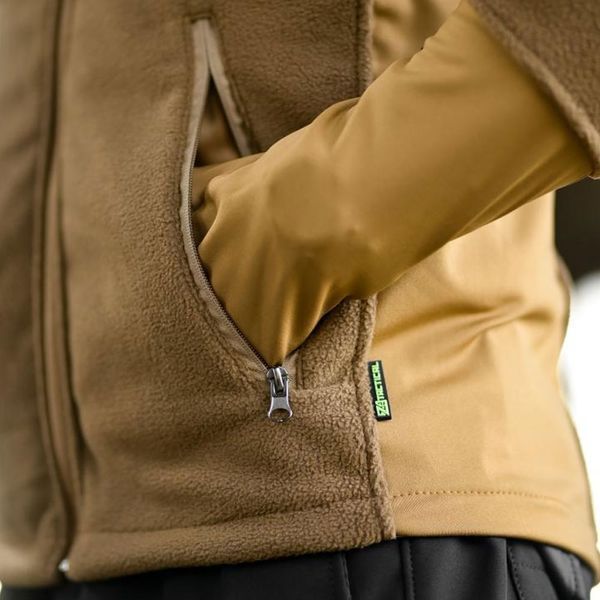 Флісова Кофта 7.62 Tactical з капюшоном та еластичними вставками 3XL койот buy94659sts-3XL фото