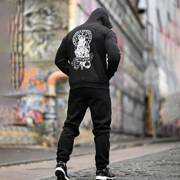 Спортивный костюм с принтом РУНЫ Худи + Брюки 3XL черный buy94207sts-3XL фото