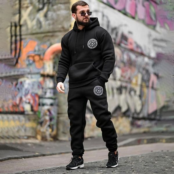 Спортивный костюм с принтом РУНЫ Худи + Брюки 3XL черный buy94207sts-3XL фото