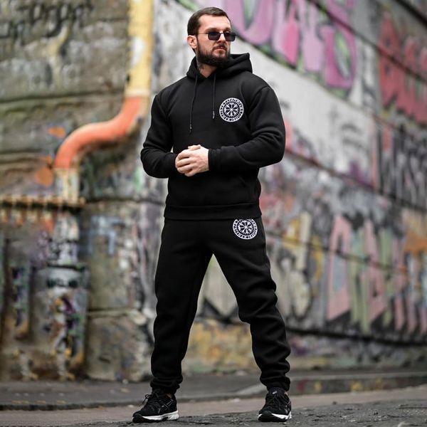 Спортивный костюм с принтом РУНЫ Худи + Брюки 3XL черный buy94207sts-3XL фото