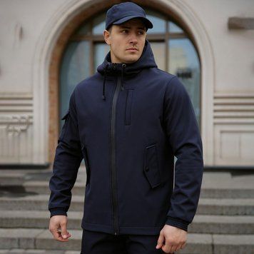 Куртка Intruder SoftShell з капюшоном 3XL темно-синя 1590399982-3XL фото
