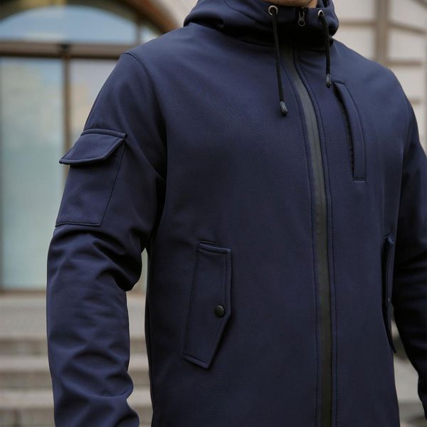 Куртка Intruder SoftShell з капюшоном 3XL темно-синя 1590399982-3XL фото
