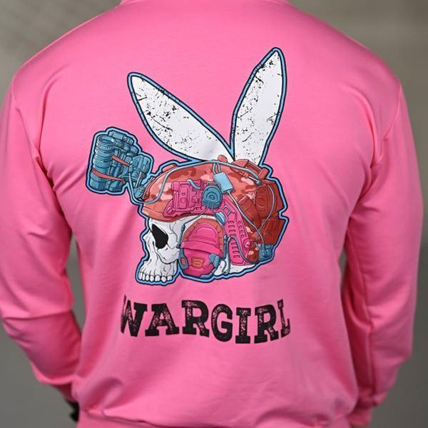 Милитари Худи Faxis Двонитка с принтом Wargirl M розовое buy95643sts-M фото